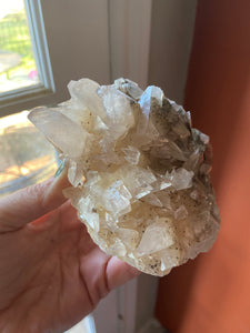 Marcasite included Calcite on matrix from Linwood Mine, Iowa